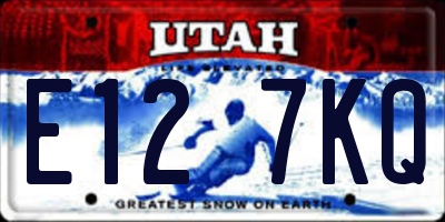 UT license plate E127KQ