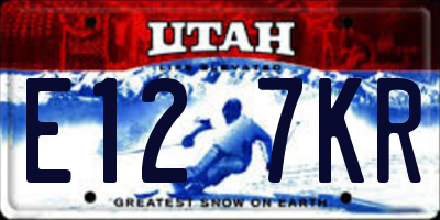 UT license plate E127KR
