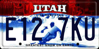 UT license plate E127KU