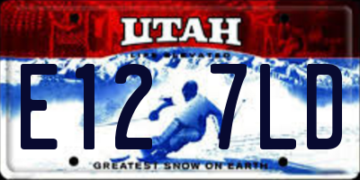 UT license plate E127LD