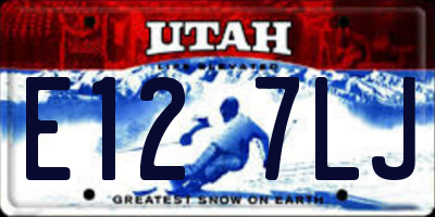 UT license plate E127LJ