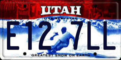 UT license plate E127LL