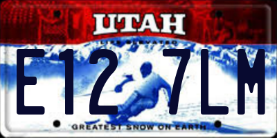 UT license plate E127LM