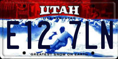 UT license plate E127LN