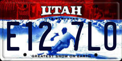 UT license plate E127LO