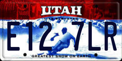 UT license plate E127LR