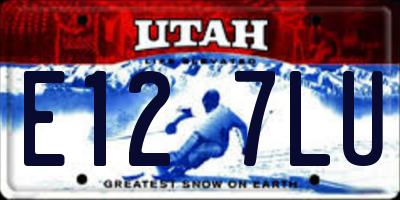 UT license plate E127LU