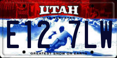 UT license plate E127LW