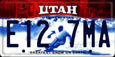 UT license plate E127MA