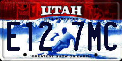 UT license plate E127MC