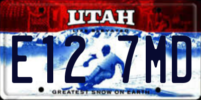 UT license plate E127MD