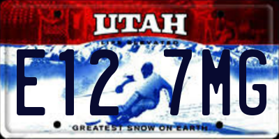 UT license plate E127MG