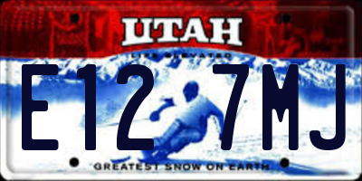UT license plate E127MJ