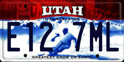 UT license plate E127ML