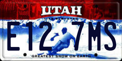 UT license plate E127MS