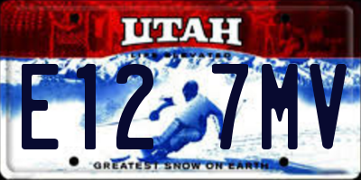 UT license plate E127MV
