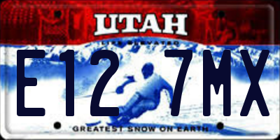 UT license plate E127MX