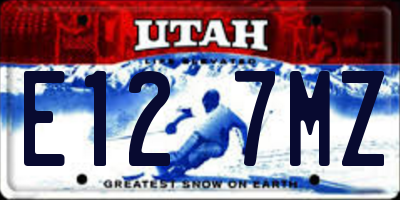 UT license plate E127MZ