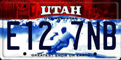 UT license plate E127NB
