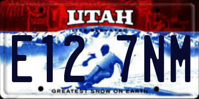UT license plate E127NM