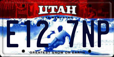 UT license plate E127NP