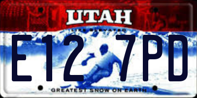 UT license plate E127PD