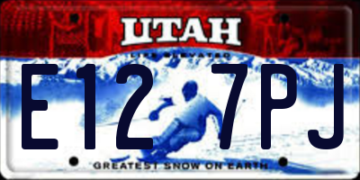 UT license plate E127PJ