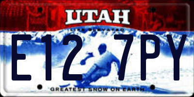 UT license plate E127PY
