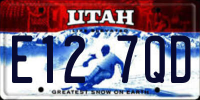 UT license plate E127QD