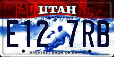 UT license plate E127RB