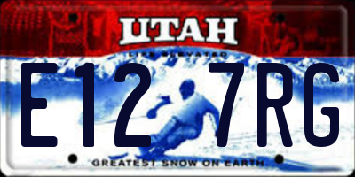 UT license plate E127RG