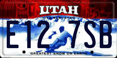 UT license plate E127SB