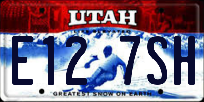 UT license plate E127SH