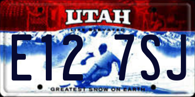 UT license plate E127SJ