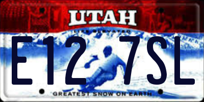 UT license plate E127SL