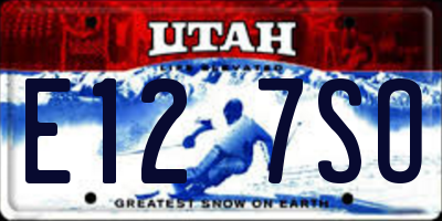 UT license plate E127SO