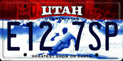 UT license plate E127SP
