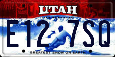 UT license plate E127SQ