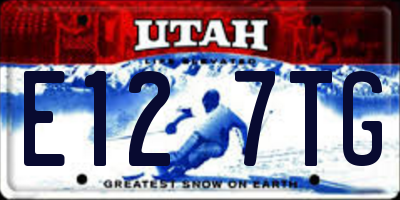 UT license plate E127TG
