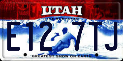 UT license plate E127TJ