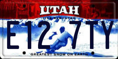 UT license plate E127TY