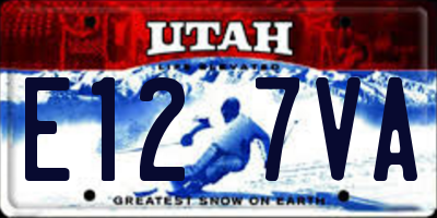 UT license plate E127VA
