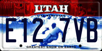 UT license plate E127VB