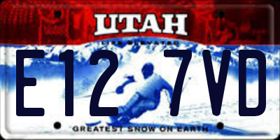 UT license plate E127VD
