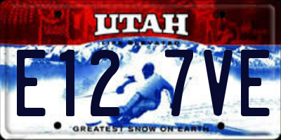 UT license plate E127VE