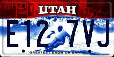UT license plate E127VJ