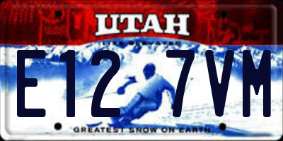UT license plate E127VM