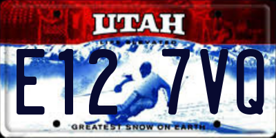 UT license plate E127VQ