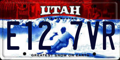 UT license plate E127VR