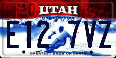 UT license plate E127VZ